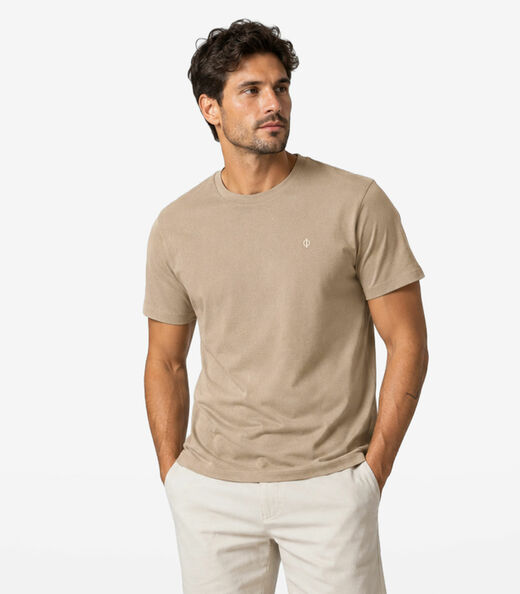 Image_Camiseta Masculina Ribana De Viscose Diametro Marrom