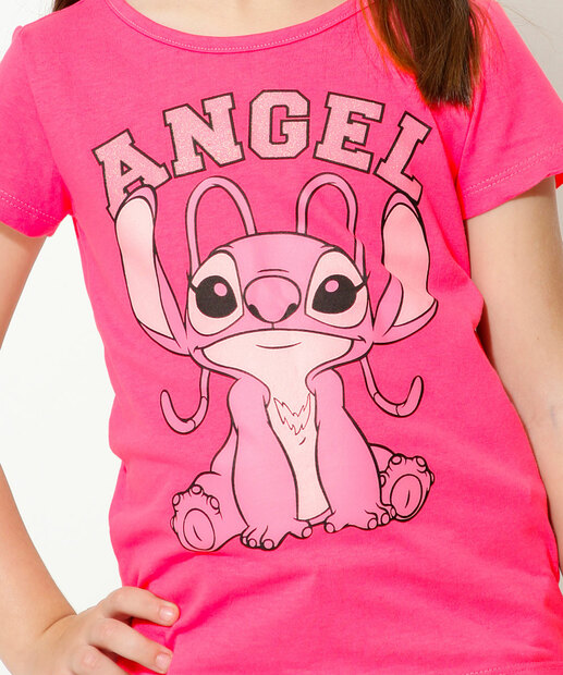 Camiseta Infantil Estampa Stitch Disney Tam 4 a 10