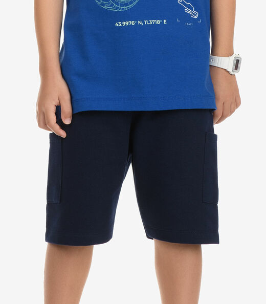 Camiseta Meia Malha Menino Rovi Kids Azul