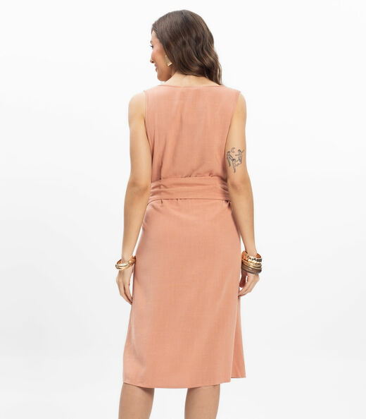 Vestido Curto Linho Strong Feminino Endless Marrom