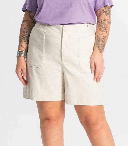 Bermuda Feminina Secret Glam Bege