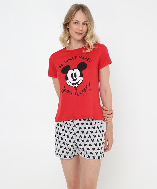 Image_Pijama Feminino Estampa Mickey Disney Vermelho