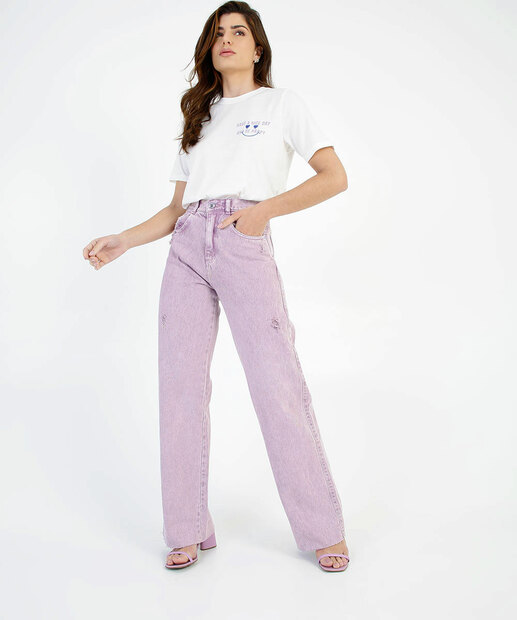 Blusa Feminina Estampa Frase Manga Curta Marisa