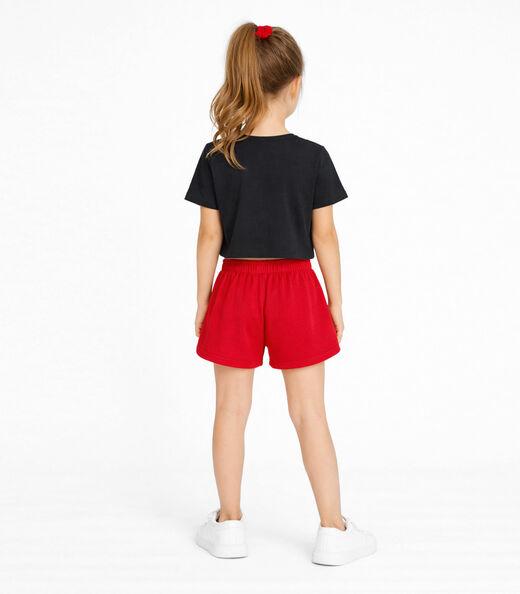 Conjunto Feminino Infantil Blusa E Short Select Preto