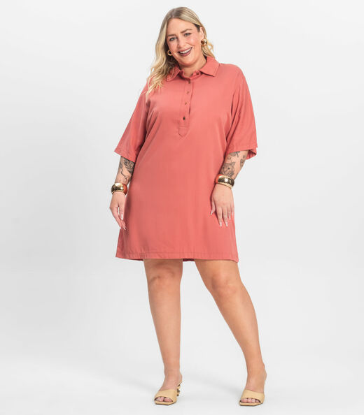 Vestido Midi Plus Size Secret Glam Laranja