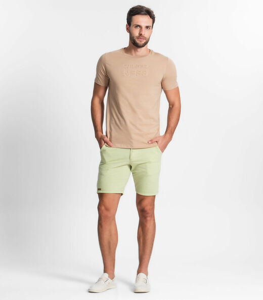 Bermuda Em Moletinho Linho Masculina Diametro Verde