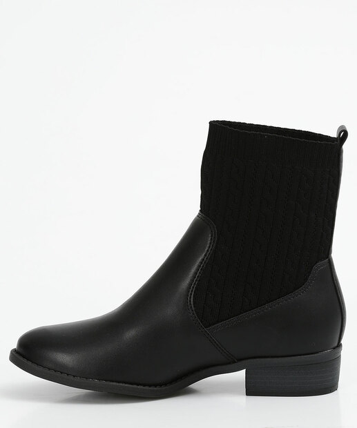 Bota Feminina Chelsea Salto Grosso Bico Redondo Modare