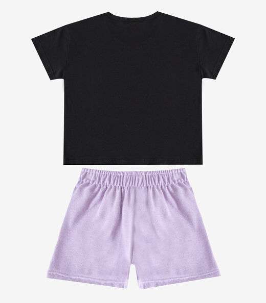 Conjunto Infantil Blusa e Shorts Select Preto