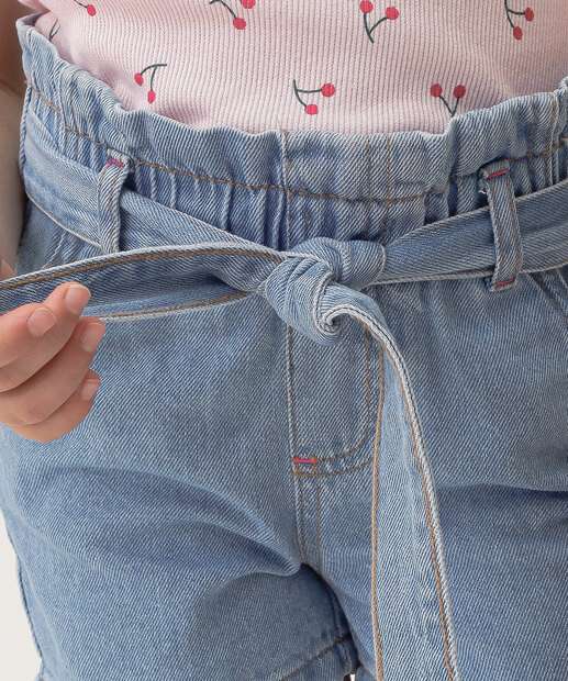 Short Infantil Jeans Clochard Marisa Tam 4 a 10