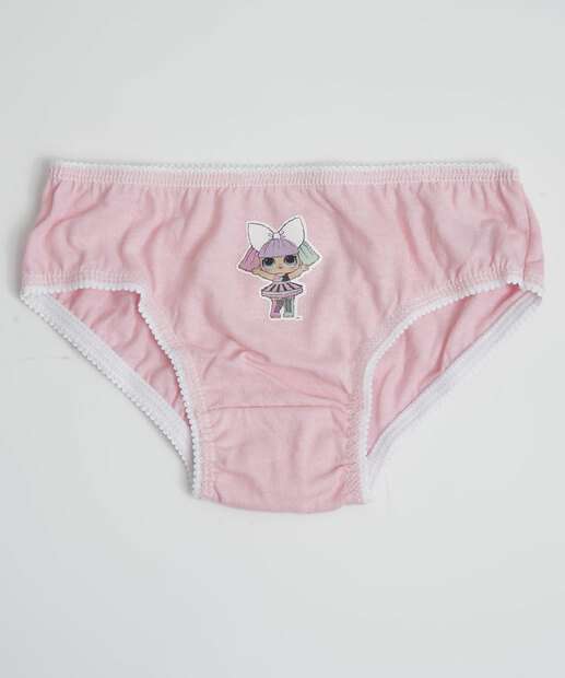 Kit 5 Calcinhas Infantil Bonecas Lol Tam 2 a 12
