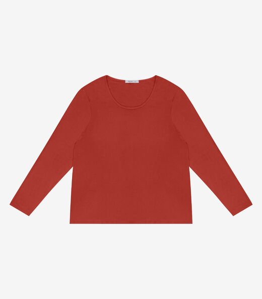 Blusa Manga Longa Viscotorcion Secret Glam Laranja