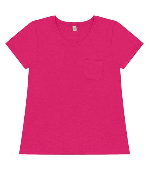Blusa Feminina Viscotorcion Com Bolso Rovitex Rosa