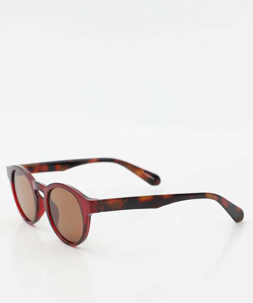 Óculos de Sol Feminino Redondo Marisa Marrom