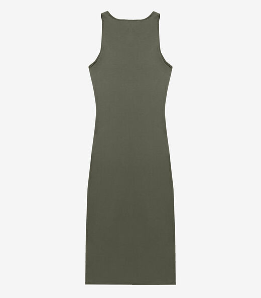 Vestido Midi Feminino Em Ribana Infinita Cor Verde