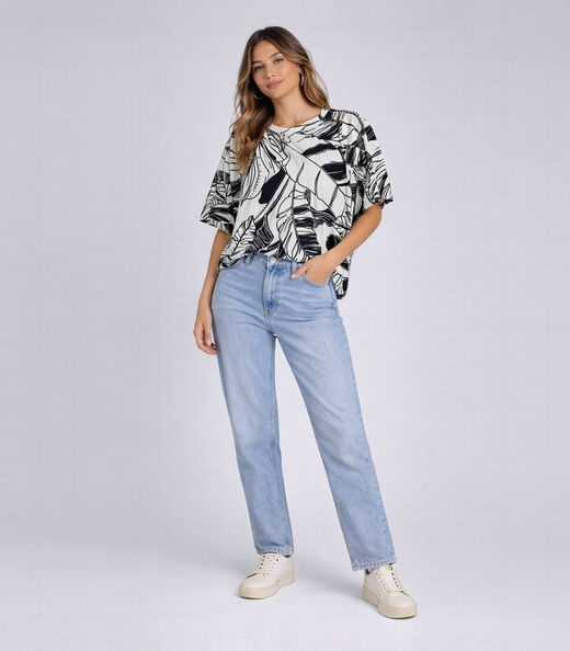 Blusa Feminina Com Estampa Infinita Cor Preto