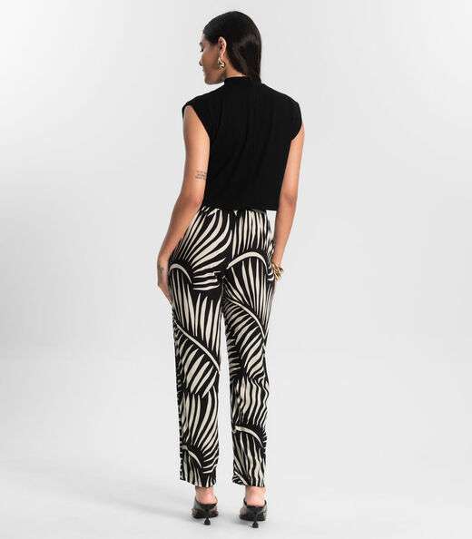 Calça Feminina Estampada Rovitex Preto