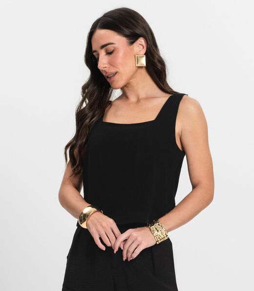 Image_Regata Cropped Feminino Em Linho Endless Preto