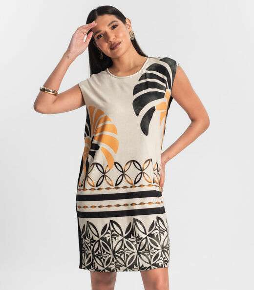 Image_Vestido Feminino Curto Estampado Preto