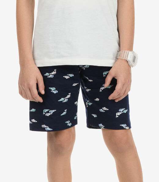 Conjunto Camiseta com Bermuda Menino Rovi Kids Bege