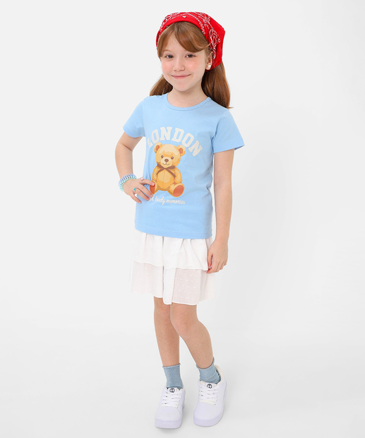 Blusa Infantil Marisa Tam 4 a 10 Azul