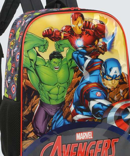 Mochila Infantil Escolar Vingadores Luxcel 