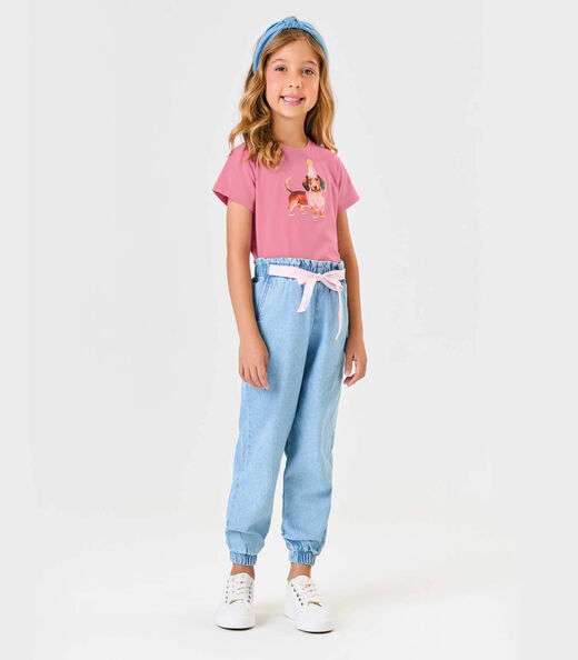 Blusa Infantil Cotton Com Estampa Trick Nick Rosa