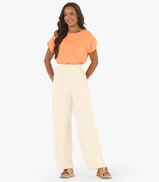 Blusa Feminina Tecido de Viscose Rovitex Laranja