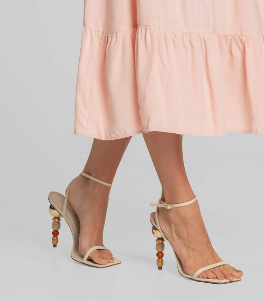 Saia Midi Feminina Duas Marias Em Viscose Dianna Marrom