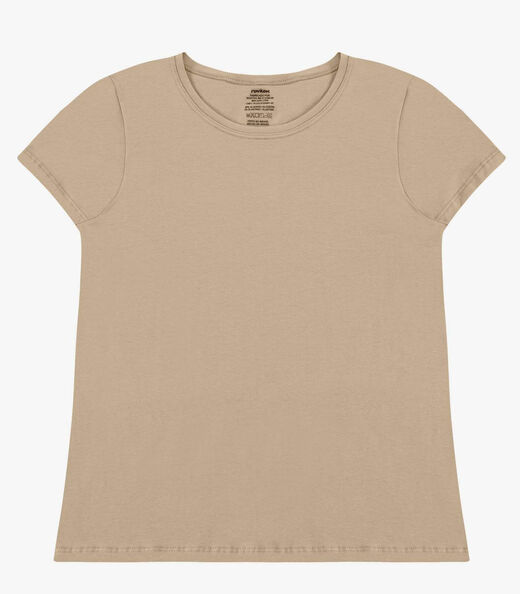 Blusa Feminina Cotton Leve Básica Rovitex Bege