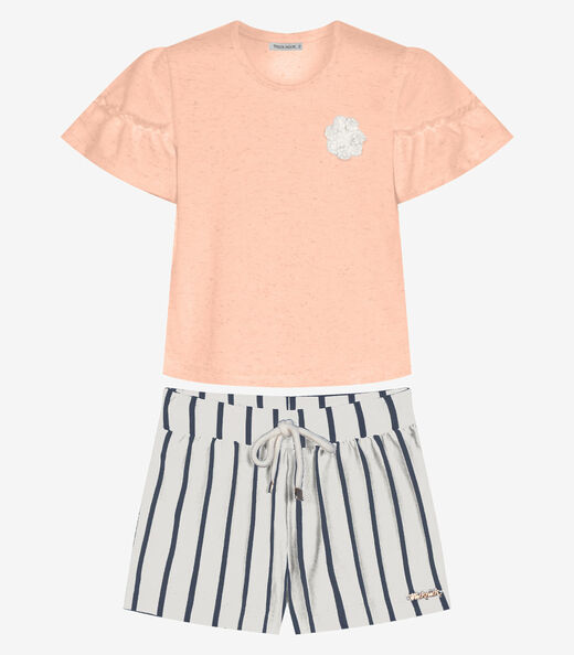 Image_Conjunto Infantil Blusa Com Shorts Trick Nick Rosa