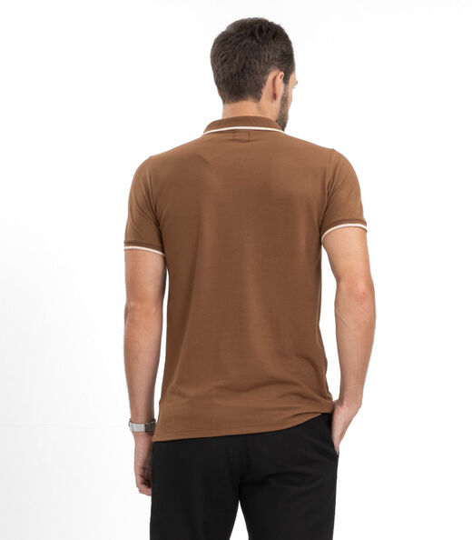Camisa Polo Masculina Diametro Marrom