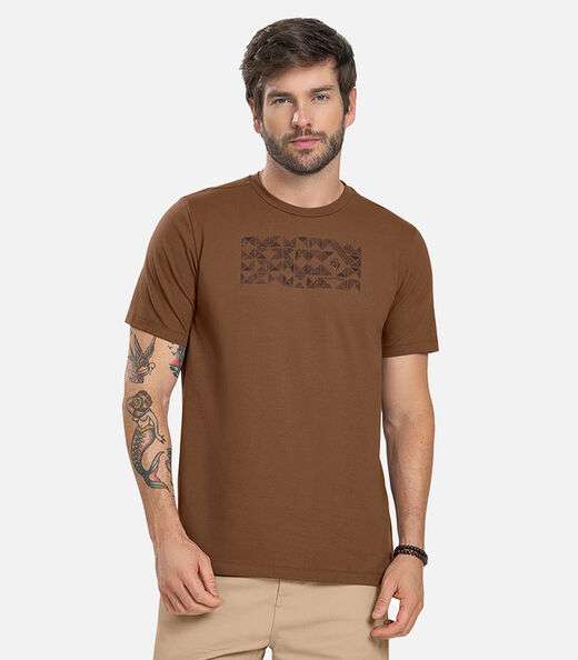 Camiseta Masculina Diametro Marrom