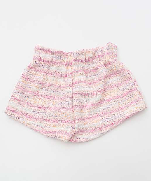 Short Infantil Listrado Marisa Tam 1 a 3 Off White