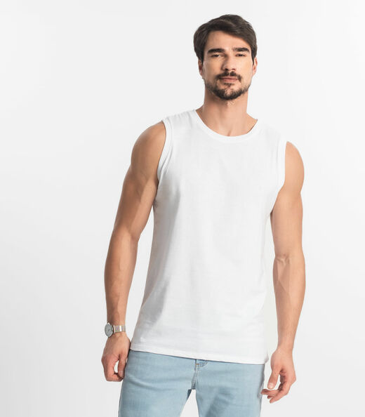 Image_Regata Masculina Básica Meia Malha Diametro Branco