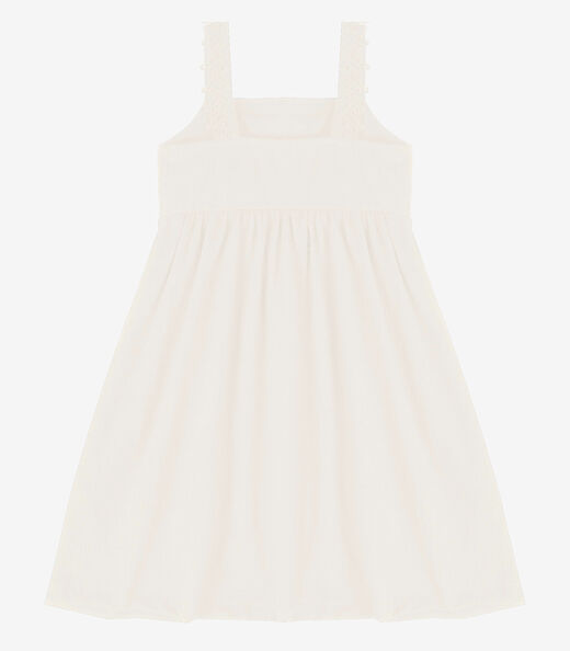 Vestido Infantil Malha Anarruga Trick Nick Bege