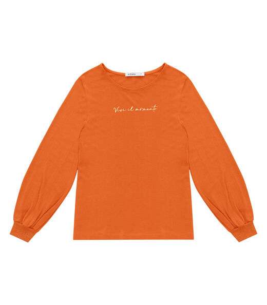 Blusa Manga Longa Tricot Endlles Laranja