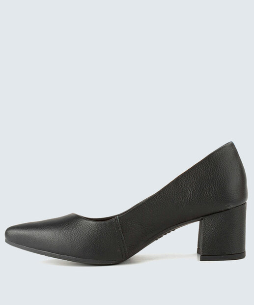 Scarpin Feminino Salto Grosso Bico Fino Dakota