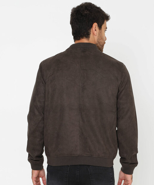 Jaqueta Bomber Masculina Suede Marisa Marrom