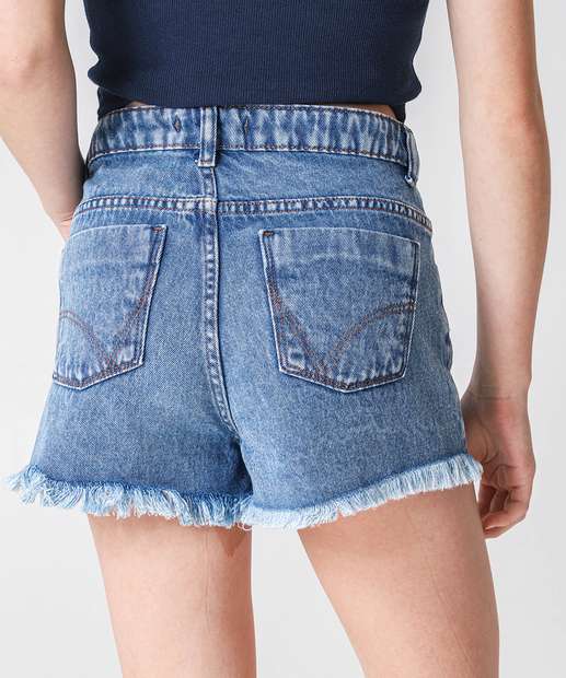 Short Juvenil Jeans Destroyed Marisa Tam 10 a 16