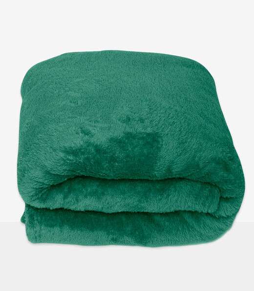 Manta de Microfibra Lisa Casal Infinita Cor Verde