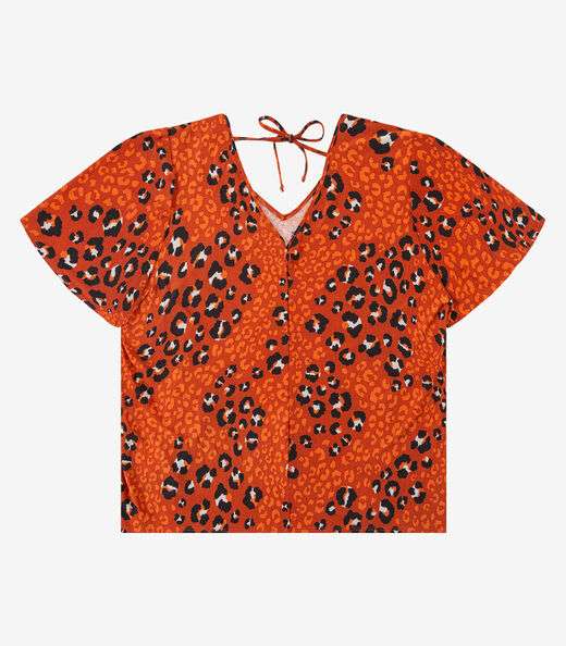 Blusa Feminina Plus Size Infinita Cor Laranja
