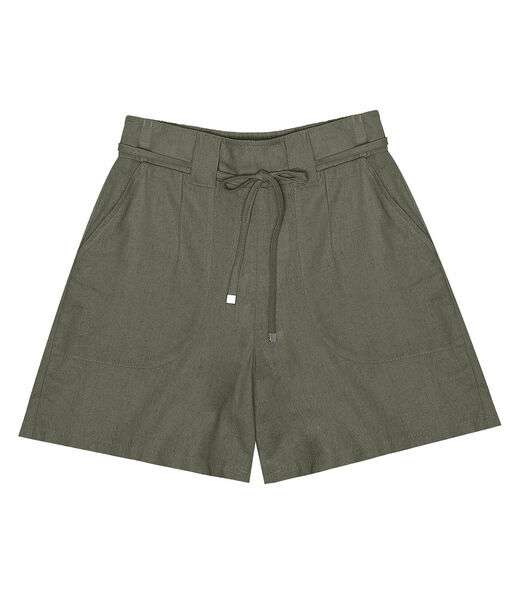 Shorts Feminino Em Linho Rovitex Verde