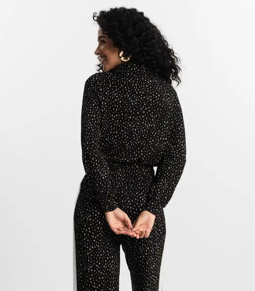 Camisa  Estampada Feminina Rovitex Preto