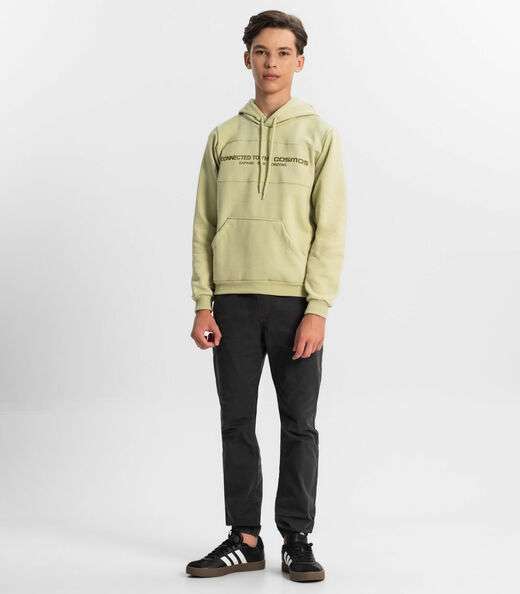 Blusão Juvenil Masculino Com Capuz Minty Verde