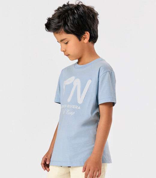 Conjunto Menino Camiseta Com Bermuda Trick Nick Azul