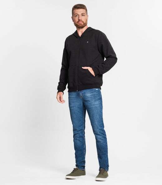 Jaqueta Masculina Plus Moletom Premium Diametro Preto