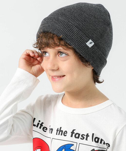 Image_Touca Infantil Tricô Mescla Marisa Tam 4 a 8 Cinza