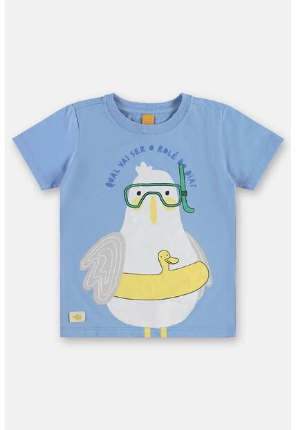 Conjunto Menino Camiseta e Bermuda Três e Já