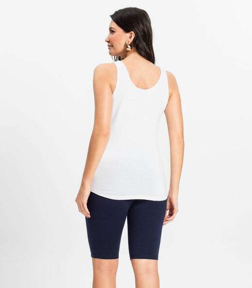 Bermuda Ciclista Feminina em Cotton Pesado Rovitex Azul