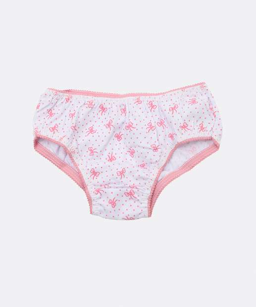 Kit 3 Calcinhas Infantil Marie Disney Tam 2 a 12 Rosa